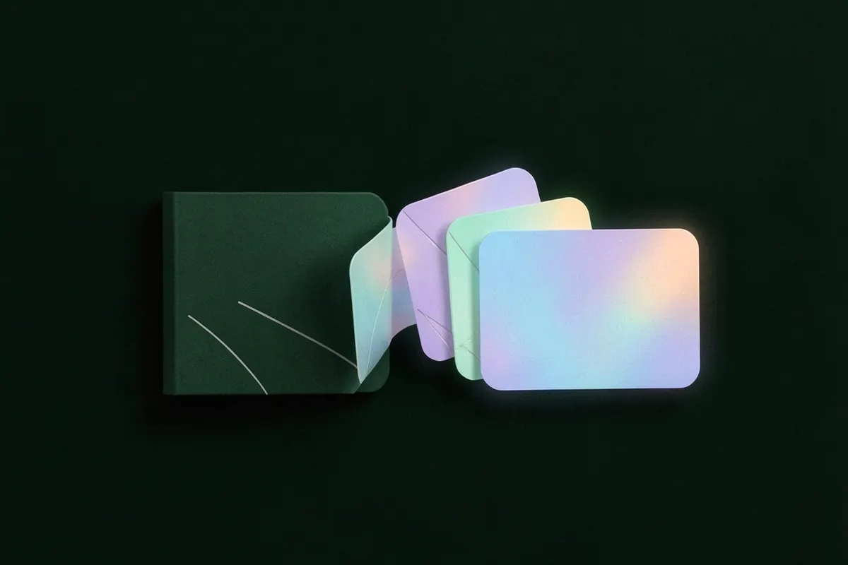 A pass file unfolding into a Wallet card